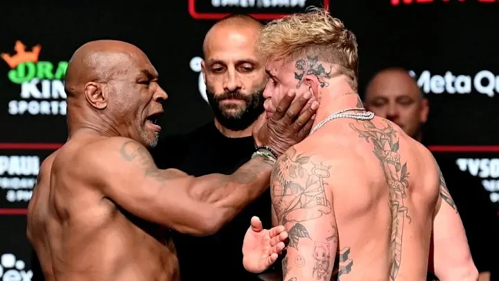 Mike Tyson slaps Jake Paul in final face-off before Netflix fight