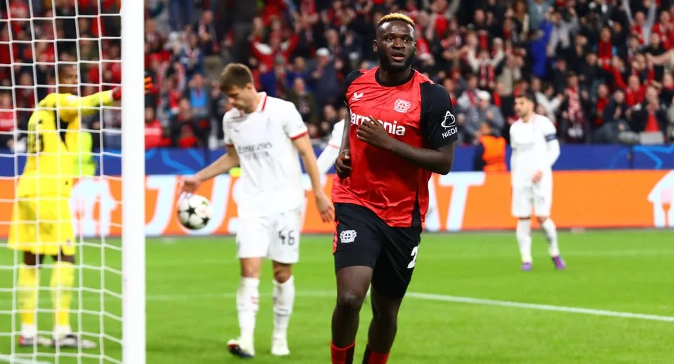 Bayer Leverkusen 1-0 AC Milan: Boniface-led Leverkusen remain perfect after narrow win over Milan