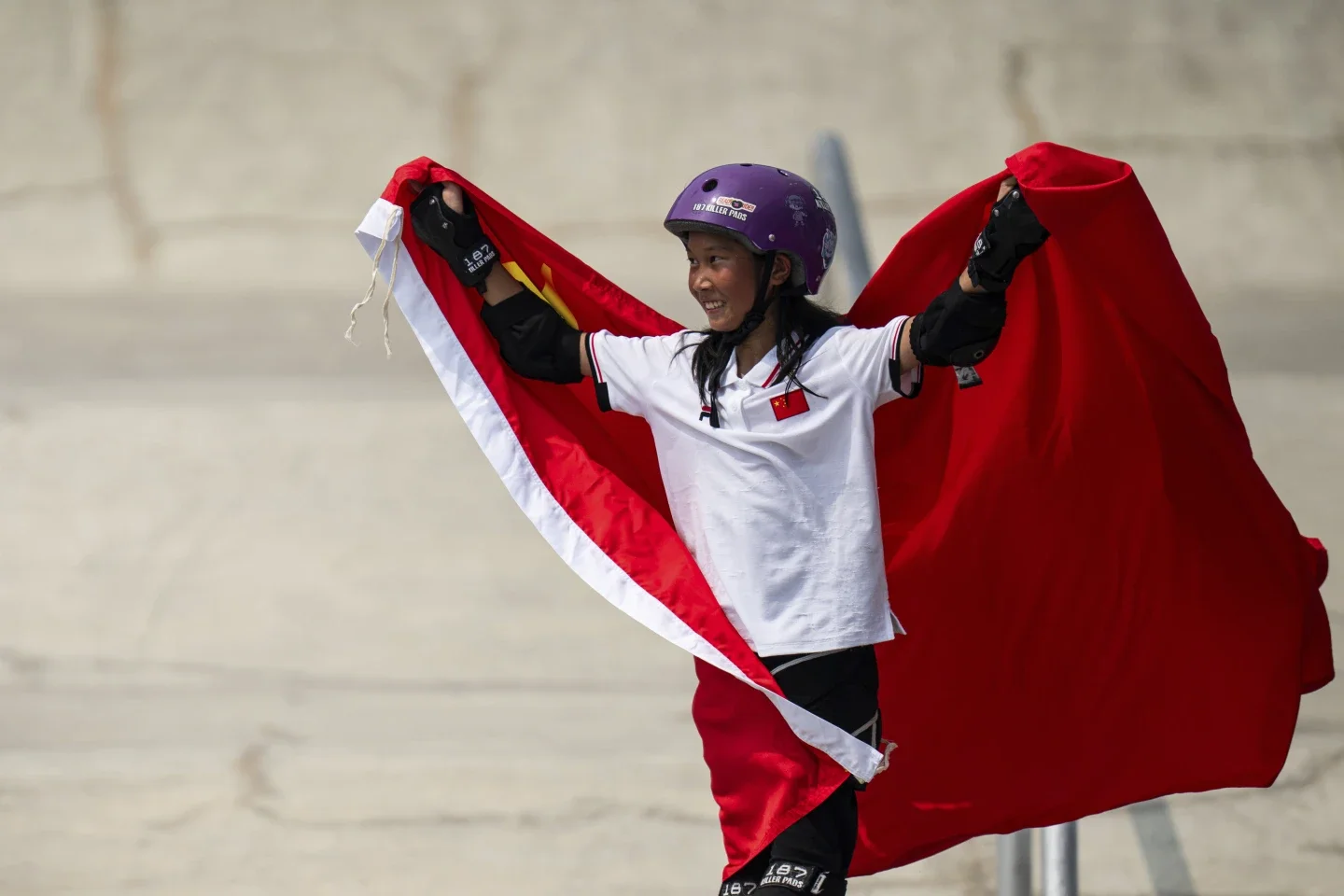 13-Year-Old Chinese Skateboarder Clinches Gold at Asian Games, Sets Sights on Paris Olympics