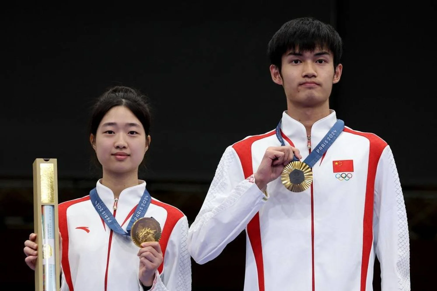China's Huang Yuting and Sheng Lihao win first gold of Paris Olympics 2024