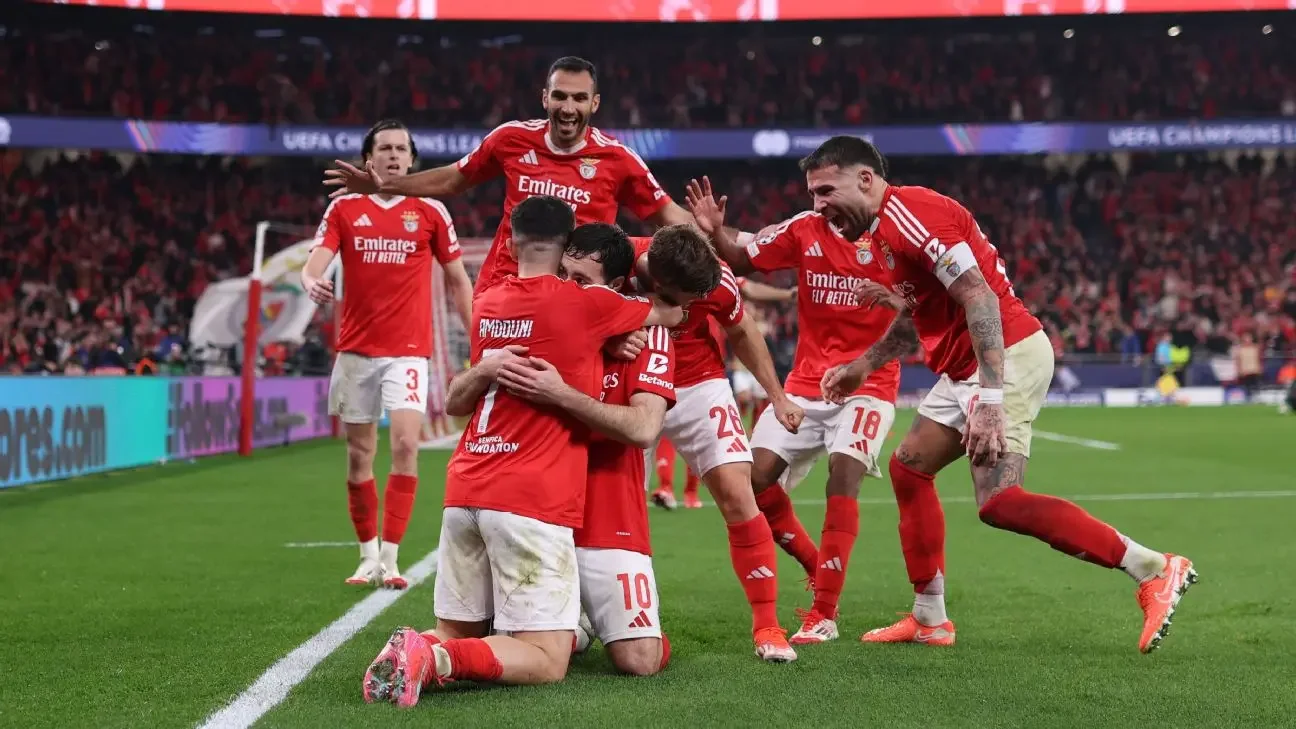 Benfica 3-3 AS Monaco (4-3 agg): Benfica edge past Monaco in six-goal thriller to reach Champions League last 16