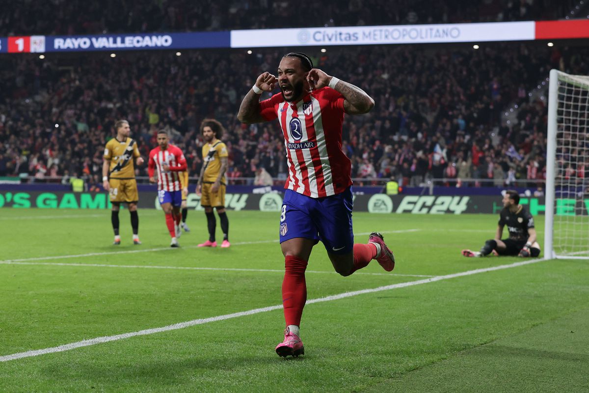 Atletico Madrid 2-1 Rayo Vallecano: Depay bags stoppage time winner as Los Colchoneros battle past visitors