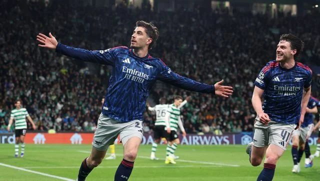 Arsenal edge Sporting with late Havertz winner in UCL quarterfinal