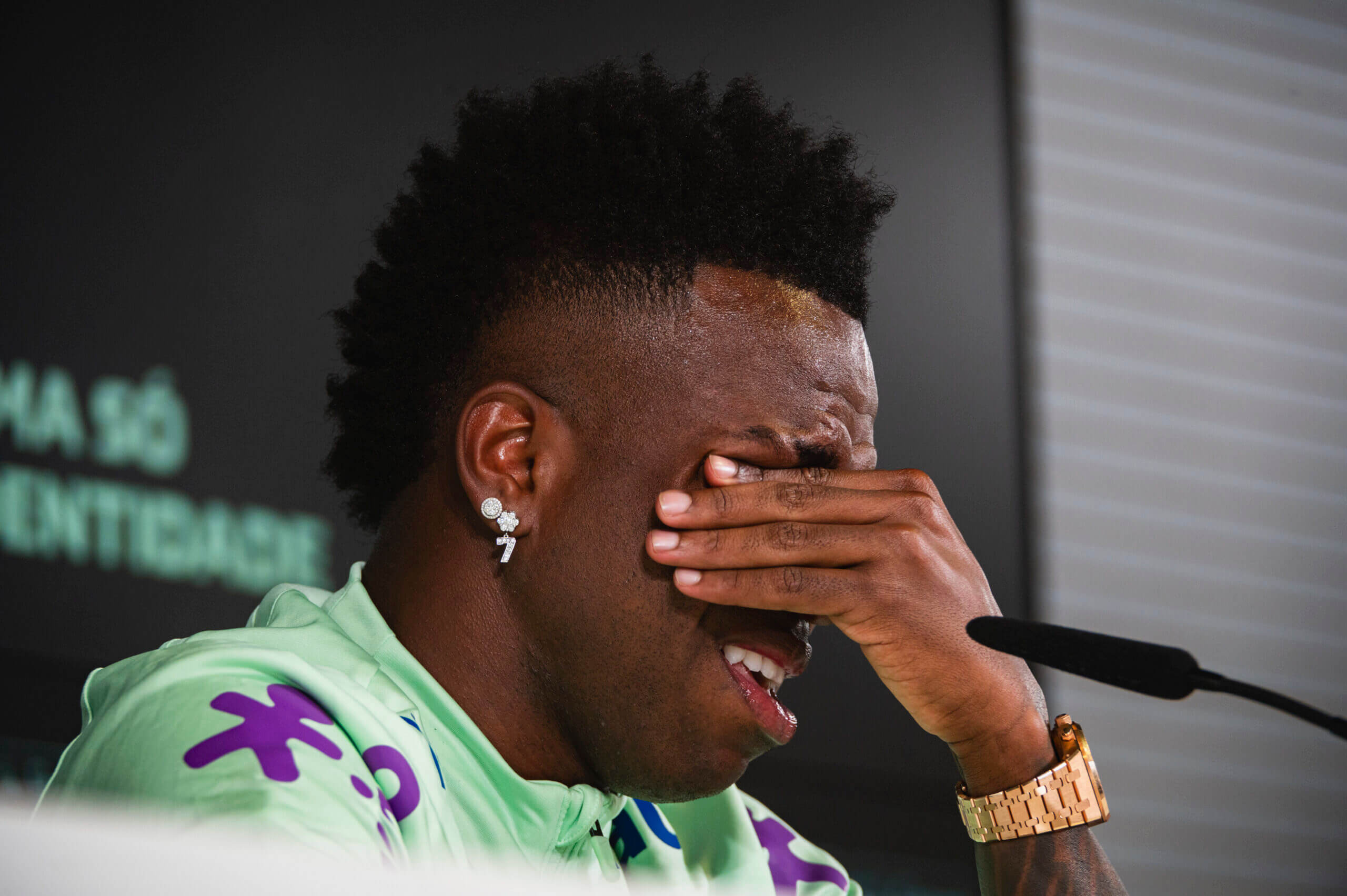 Vinicius, in tears, says racist abuse in Spain has taken the joy out of playing