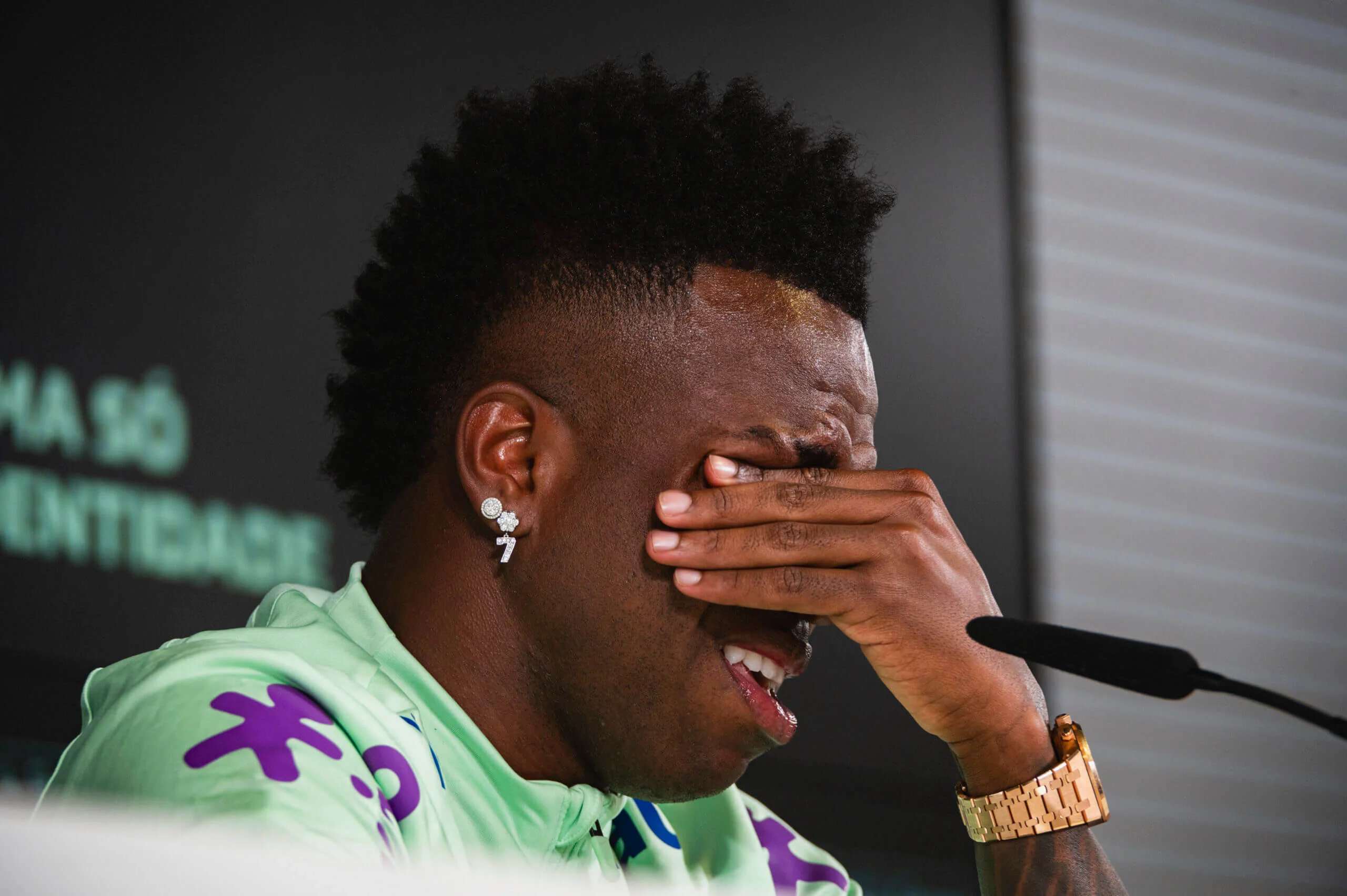 Vinicius, in tears, says racist abuse in Spain has taken the joy out of playing