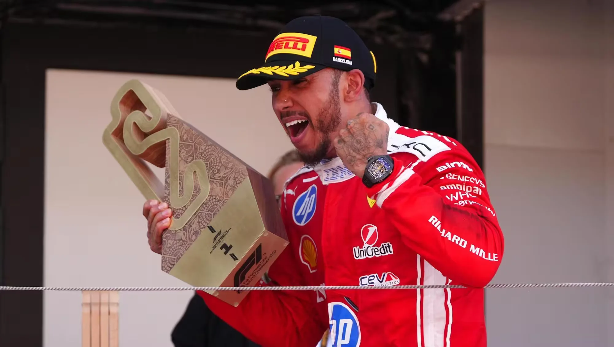 Lewis Hamilton wins first race for Ferrari at Spanish Grand Prix