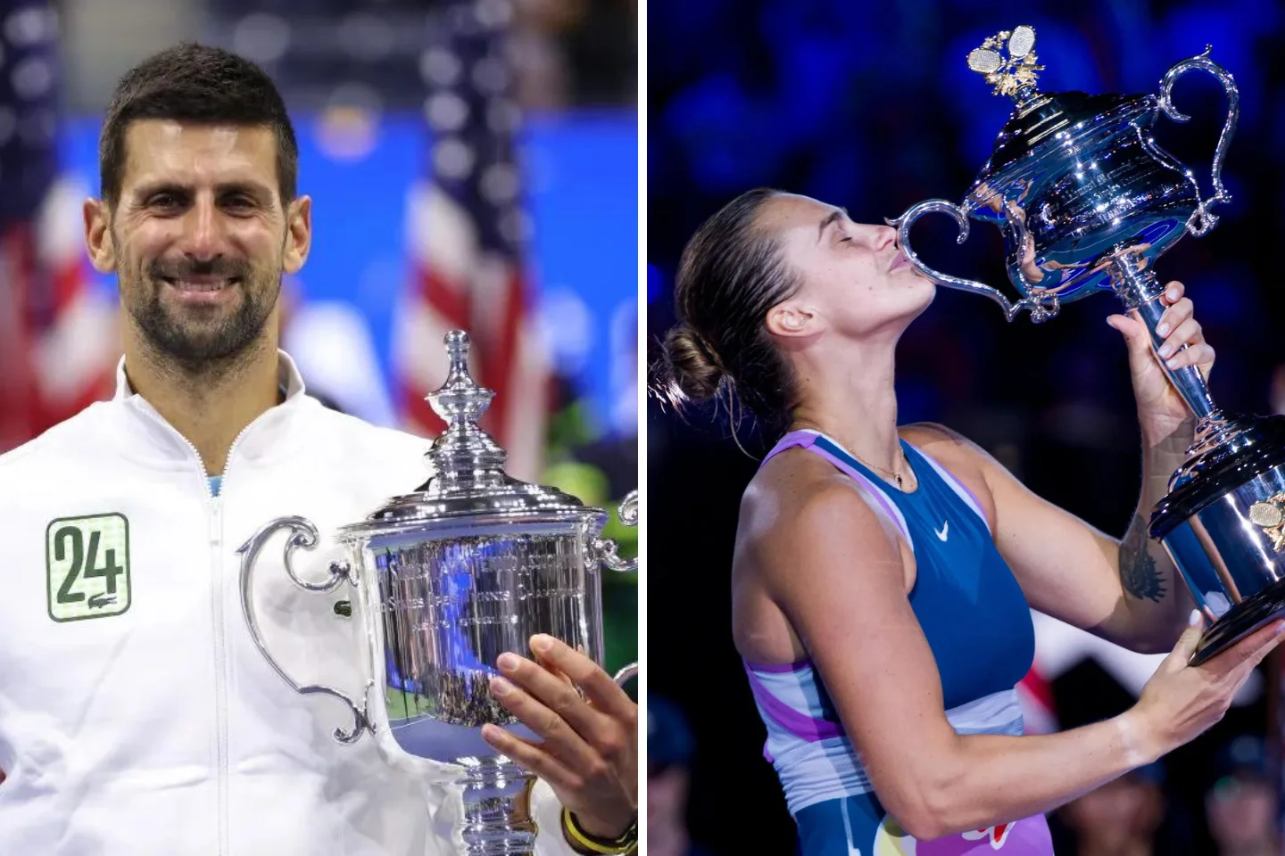 ITF names Djokovic and Sabalenka the 2023 "world champions" following their Grand Slam victories.