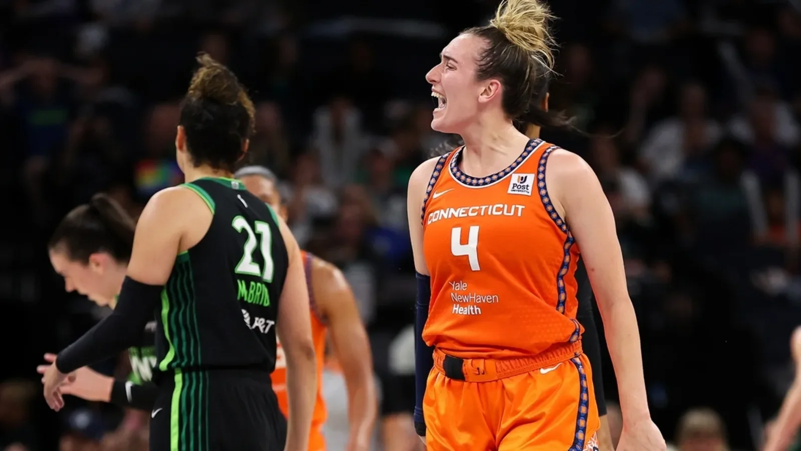 Marina Mabrey’s six 3s lift Sun to 73-70 win over Lynx in Game 1 of WNBA playoffs semifinal