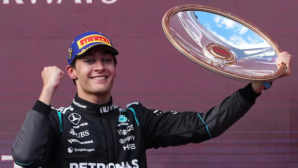 George Russell wins Australian Grand Prix as Mercedes secure Melbourne One-Two