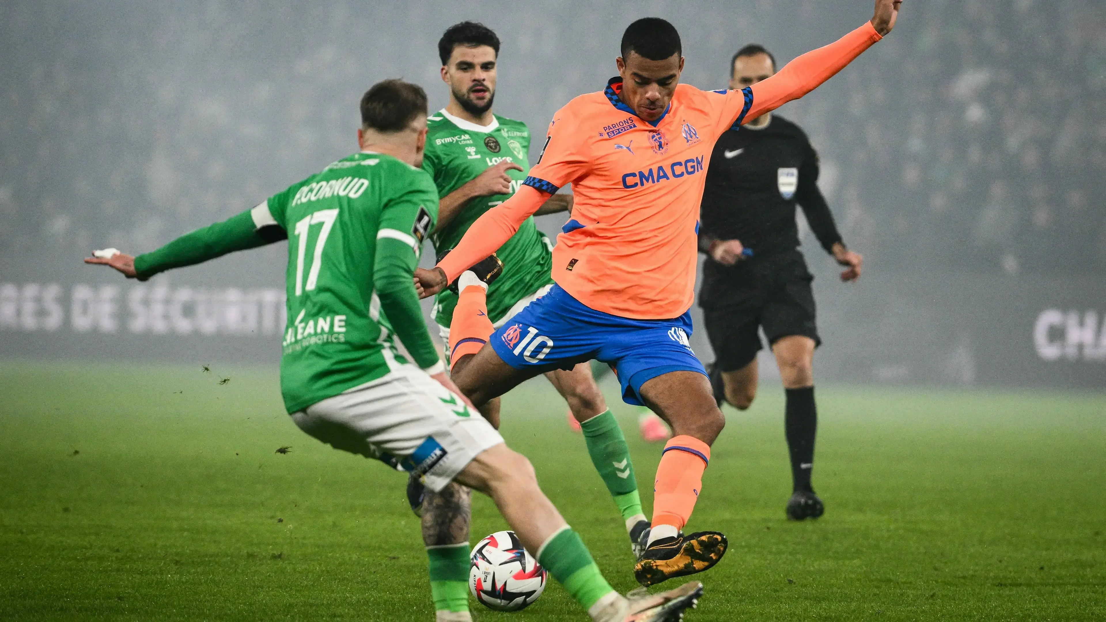 AS Saint-Etienne 0-2 Olympique de Marseille: Greenwood on target as Marseille reclaim second spot with victory at St Etienne