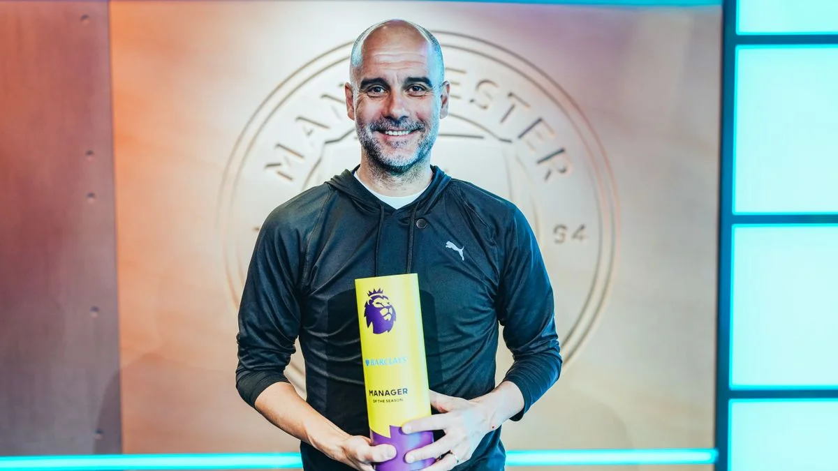 Man City's Pep Guardiola named Premier League Manager of the Year