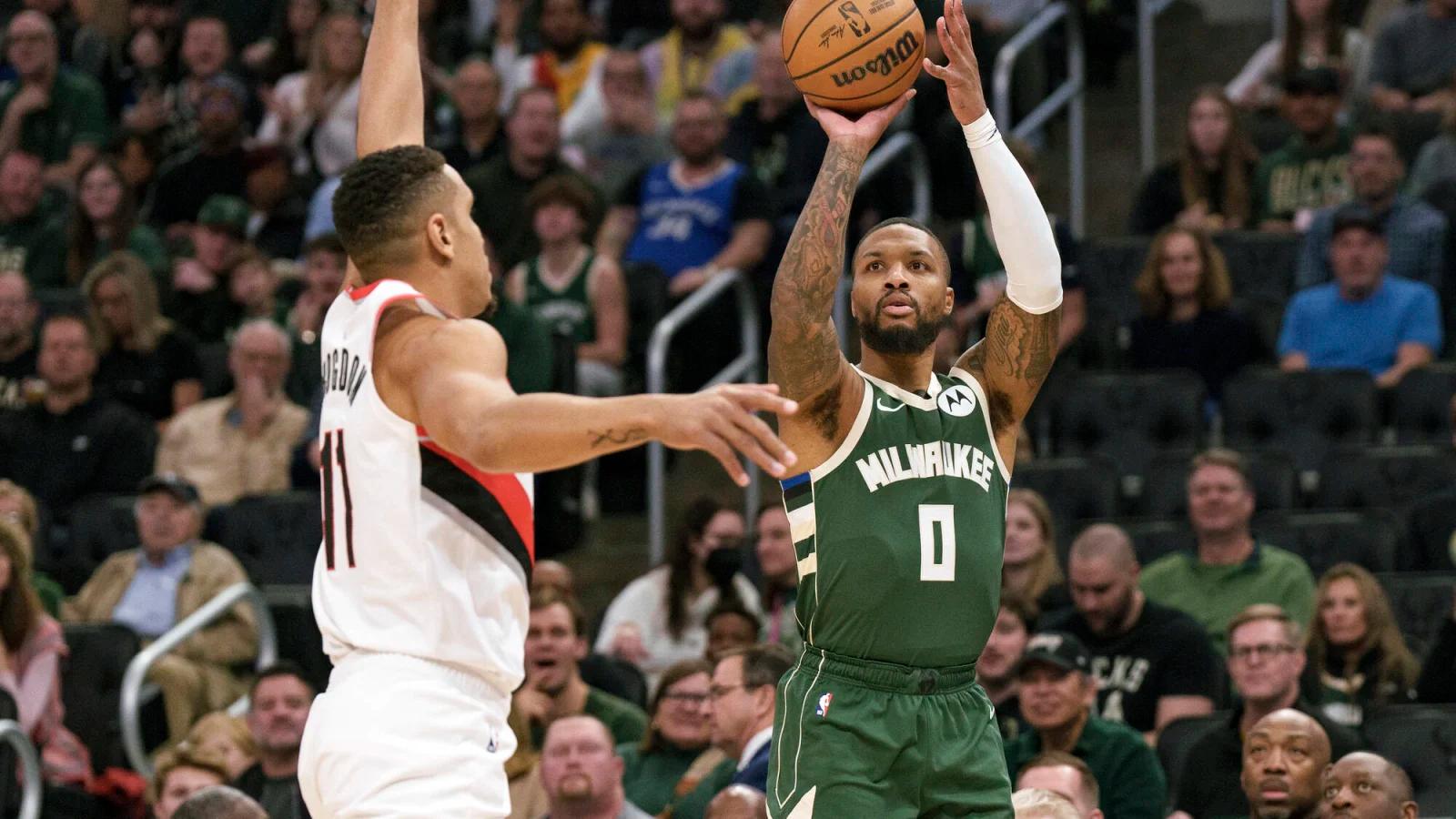 Bucks complete 26-point comeback defeat Trailblazers 108-102 in Lillard's first game against former team