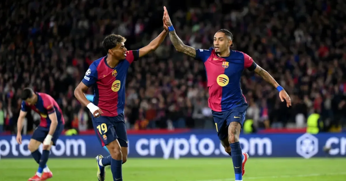 Barcelona 3-1 Benfica (4-1 agg): Raphinha and Yamal shine as Barca cruise past visitors into Champions League quarter-finals