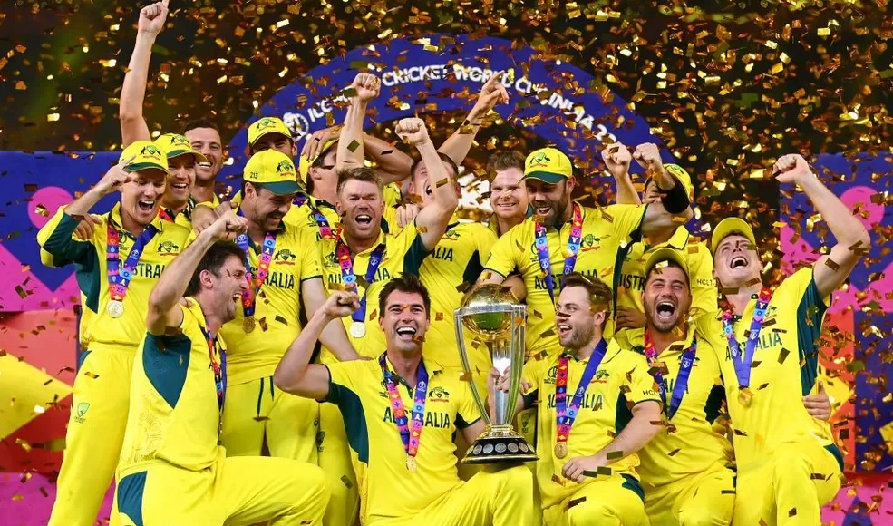 Head stars as Australia defeats India for record-extending sixth Cricket World Cup