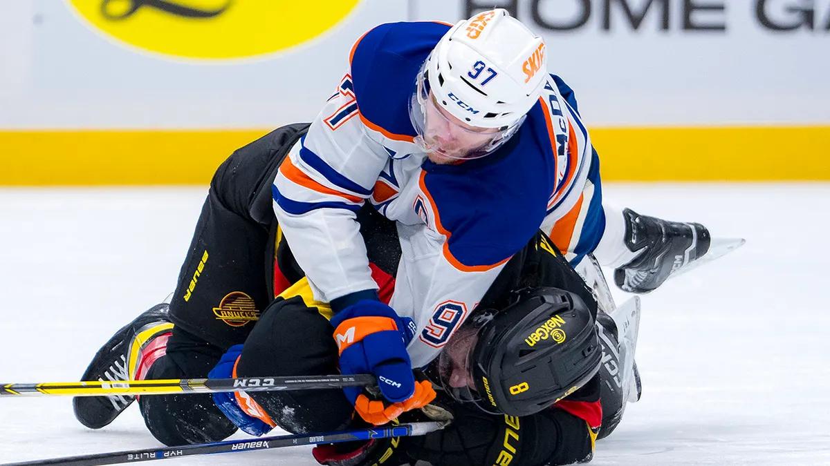 Oilers' Connor McDavid receives three-game suspension for cross-checking Conor Garland