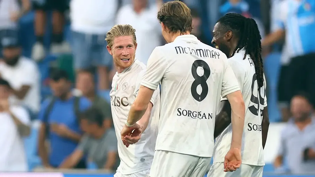 McTominay, De Bruyne inspire Napoli to commanding 2-0 Serie A victory over Sassuolo