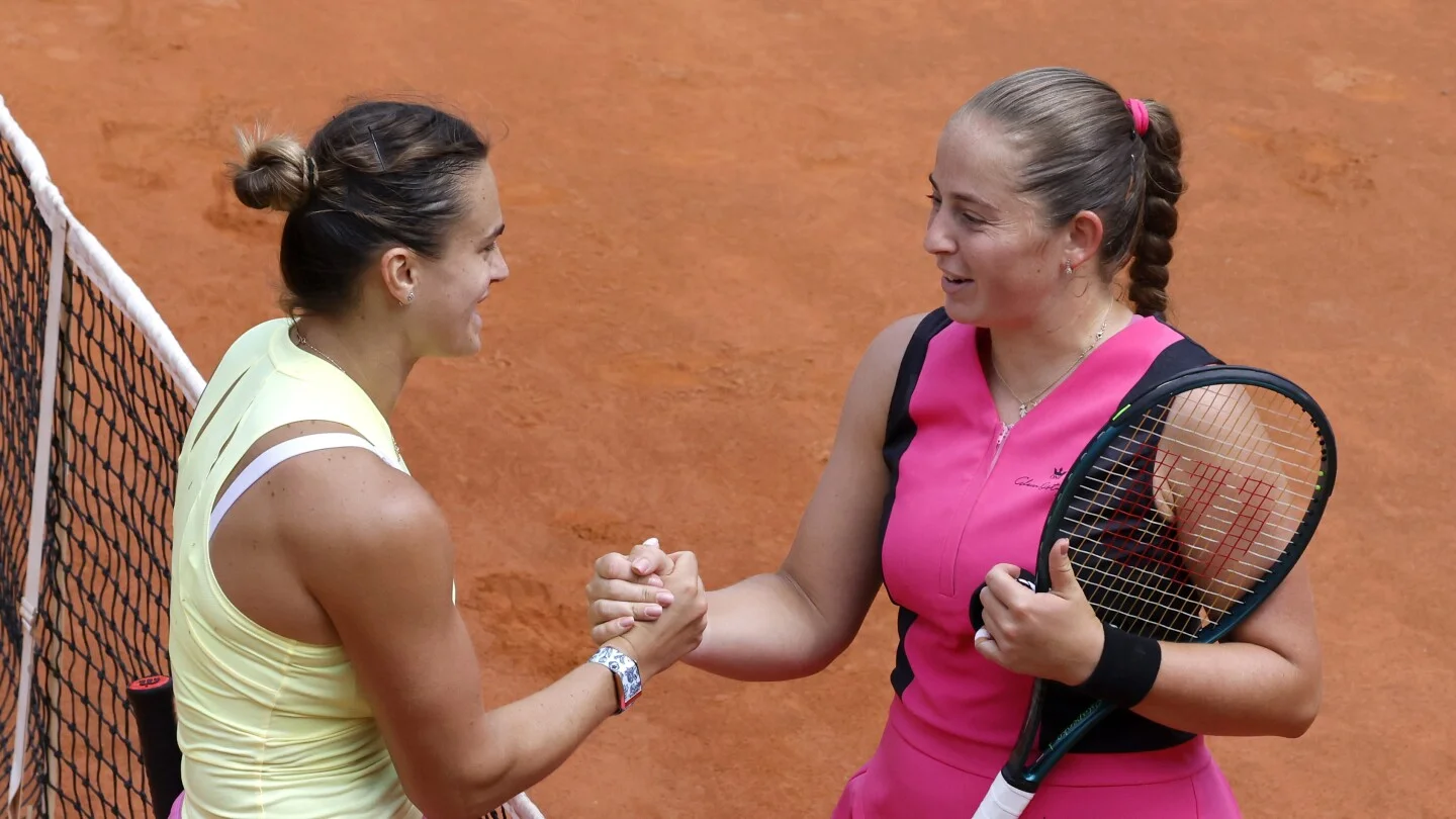 Sabalenka breezes past Ostapenko, advancing to the Italian Open semi-finals alongside Collins