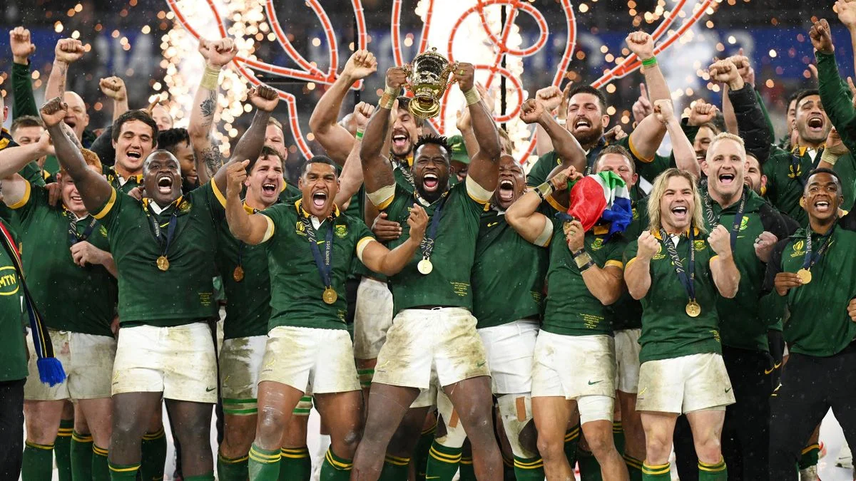 South Africa wins Rugby World Cup final against a spirited New Zealand side