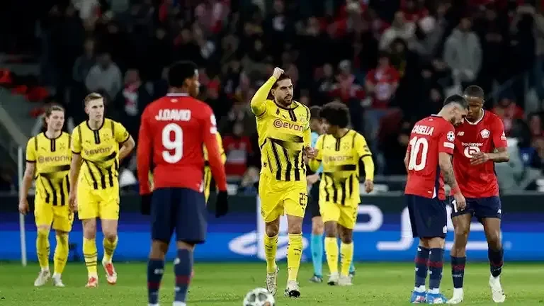 LOSC Lille 1-2 Borussia Dortmund (2-3 agg): Dortmund complete second-half comeback to secure Champions League quarter-final spot 