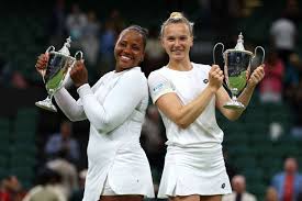 Siniakova and Townsend claim women's doubles title at Wimbledon in 10th match together