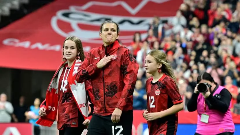 Christine Sinclair says goodbye in final international game