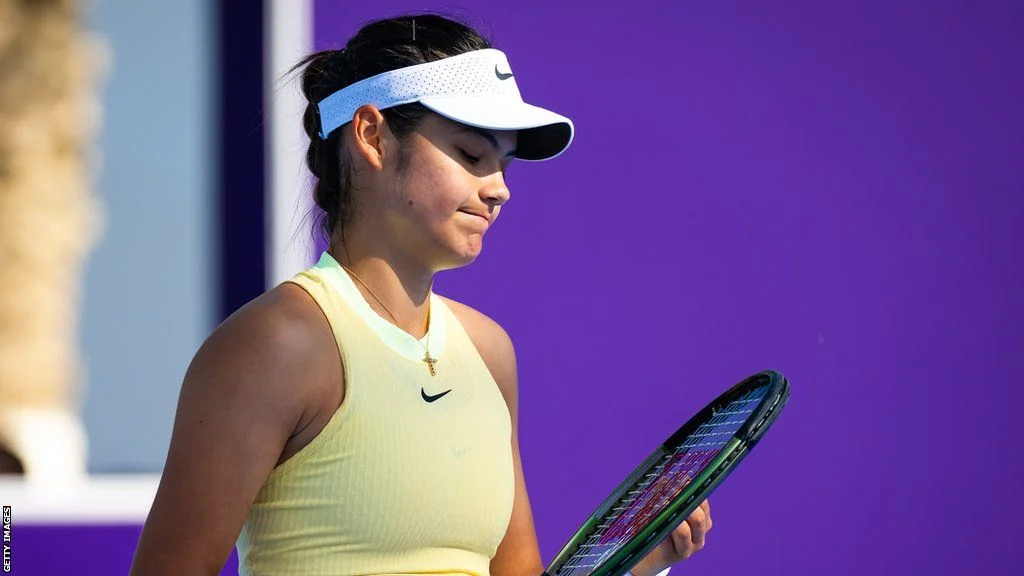 Emma Raducanu suffers defeats to Anhelina Kalinina in first round of Qatar Open