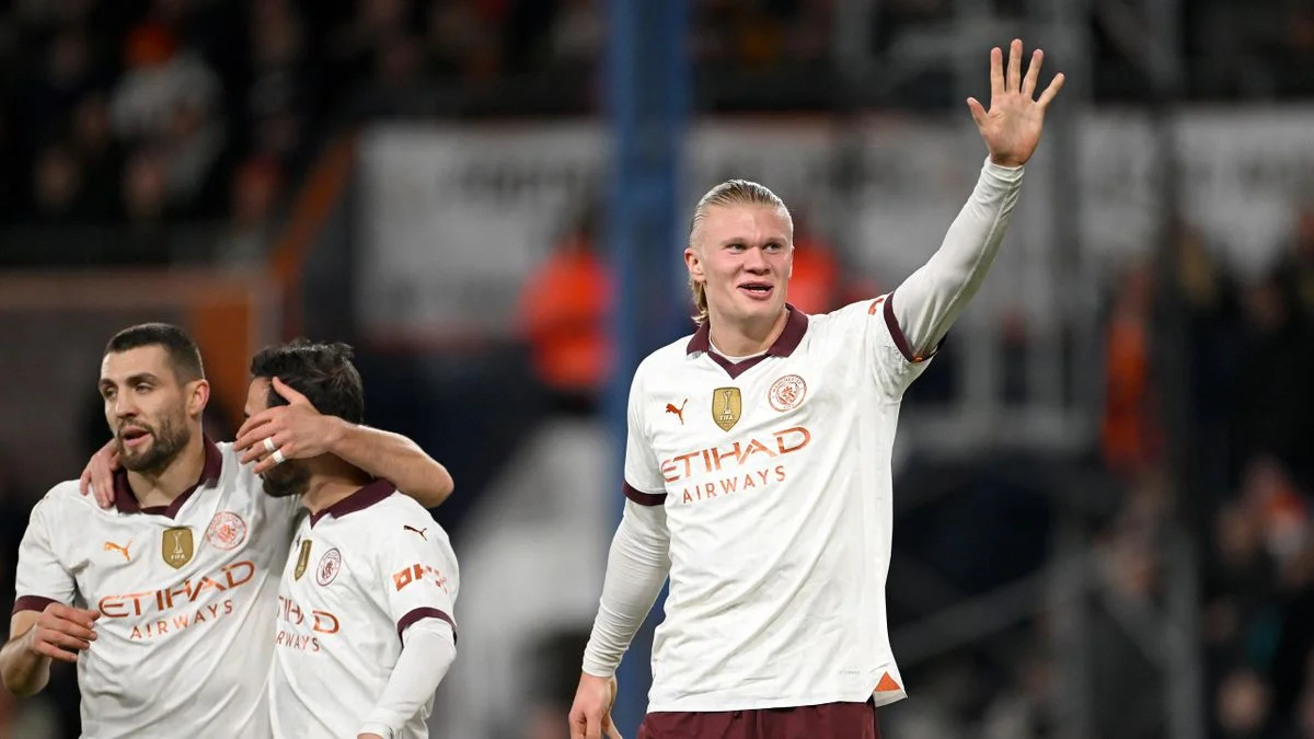 Erling Haaland hits five past Luton Town as Man City cruise into the FA Cup quarter-finals