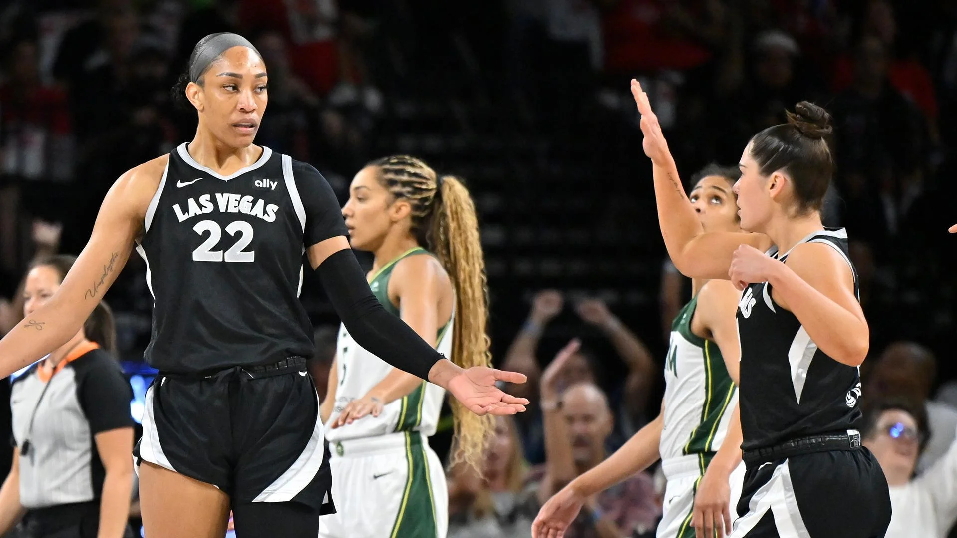 Aces close out Storm 83-76 and will make their sixth consecutive WNBA semifinal appearance