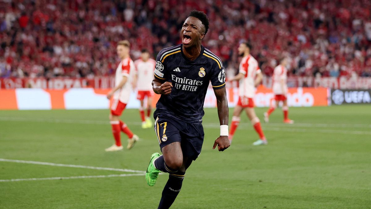 Vinicius Junior at the double as Bayern Munich and Real Madrid play out thrilling 2- 2 draw