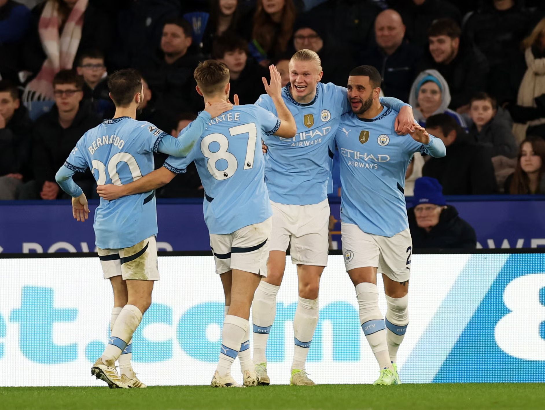 Leicester City 0-2 Manchester City: Haaland ends goal drought as Cityzens get much needed win