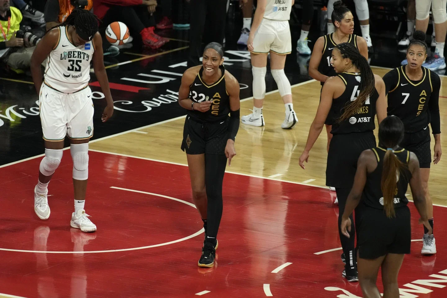 Aces Secure Convincing 99-82 Victory Over Liberty in WNBA Finals Opener