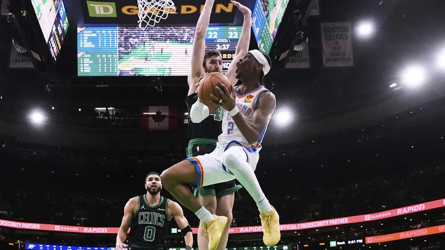 NBA roundup: Gilgeous-Alexander, Holmgren power Thunder past Celtics