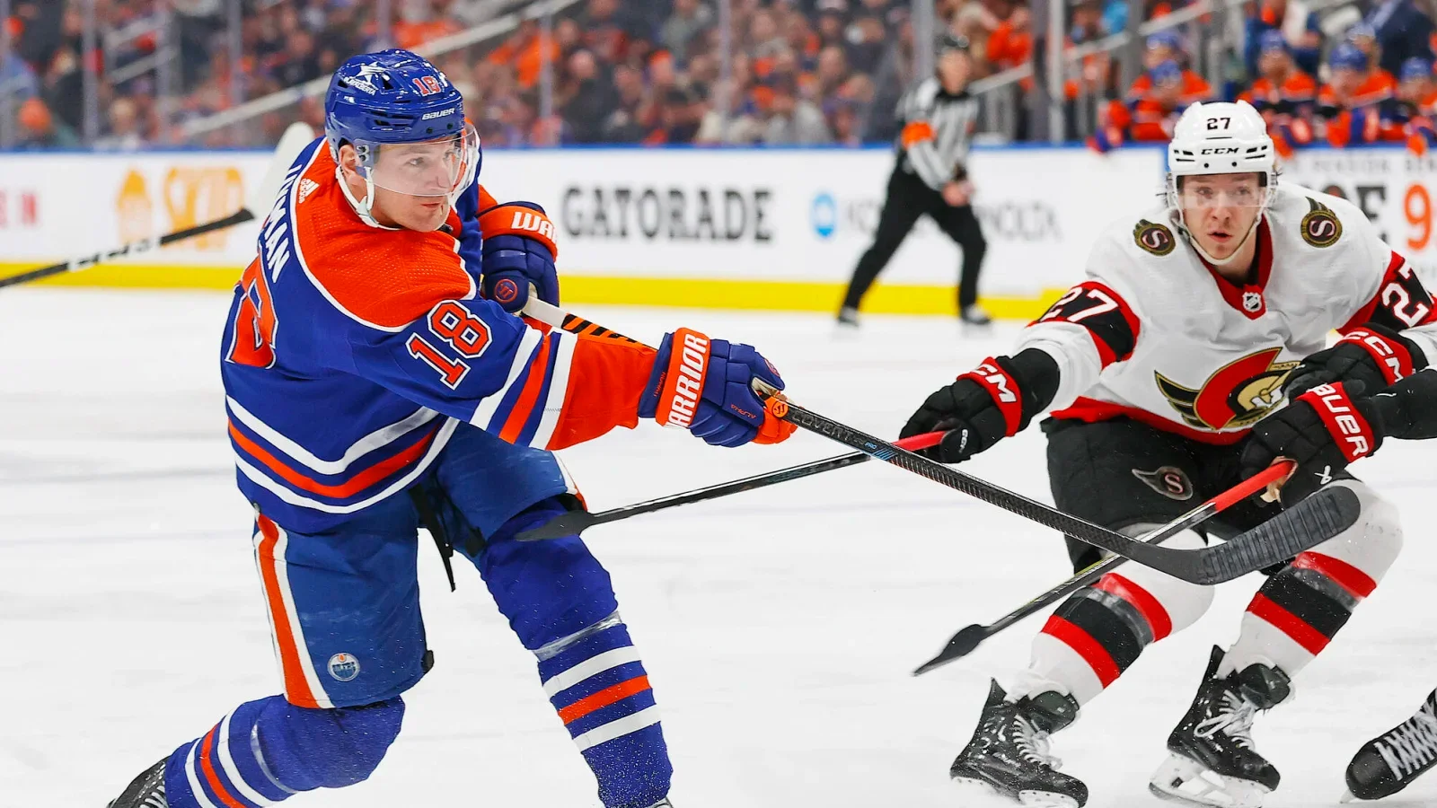 NHL roundup: Zach Hyman's hat trick fuels Oilers past Senators