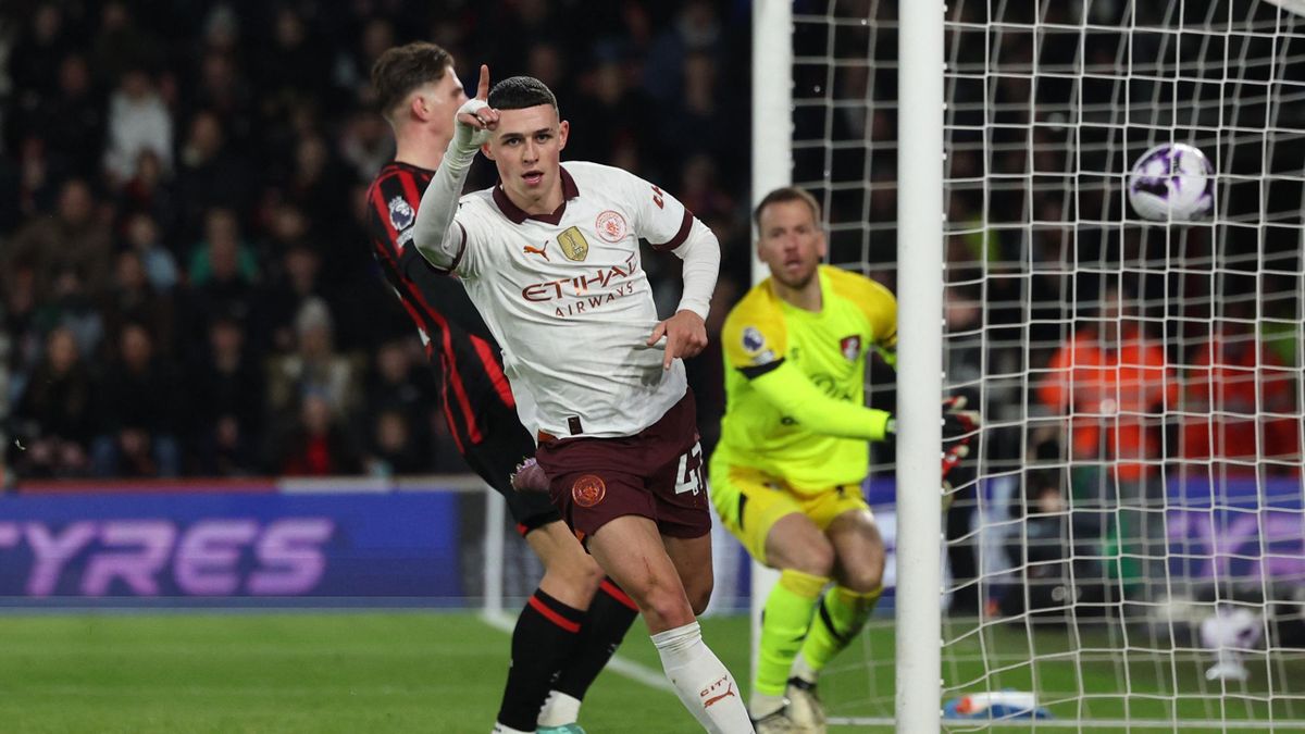 Bournemouth 0-1 Manchester City: Phil Foden on target as City close gap at the top to a single point