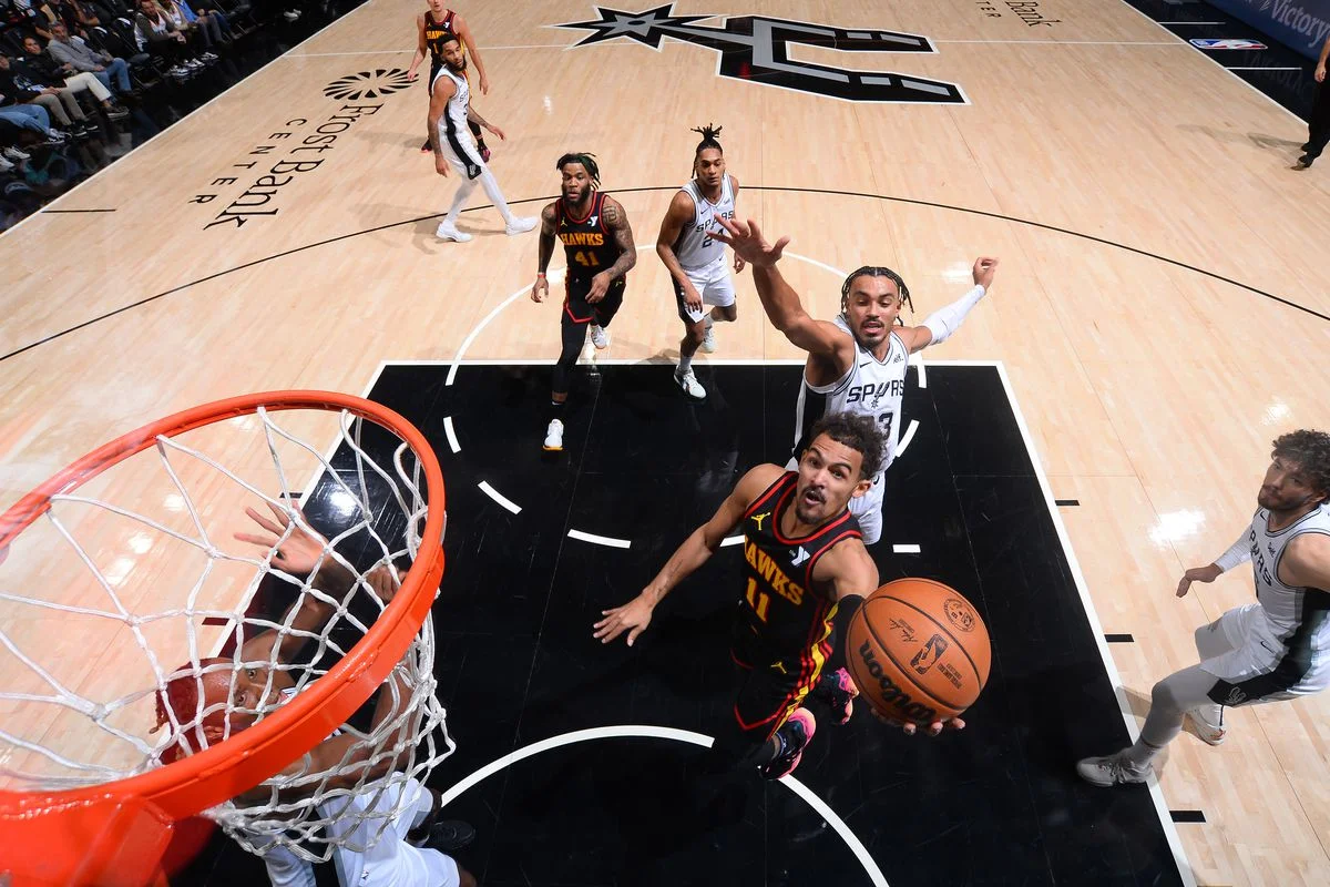 Young scores 45, leads Hawks to 137-135 victory over Spurs handing them their 13th consecutive loss