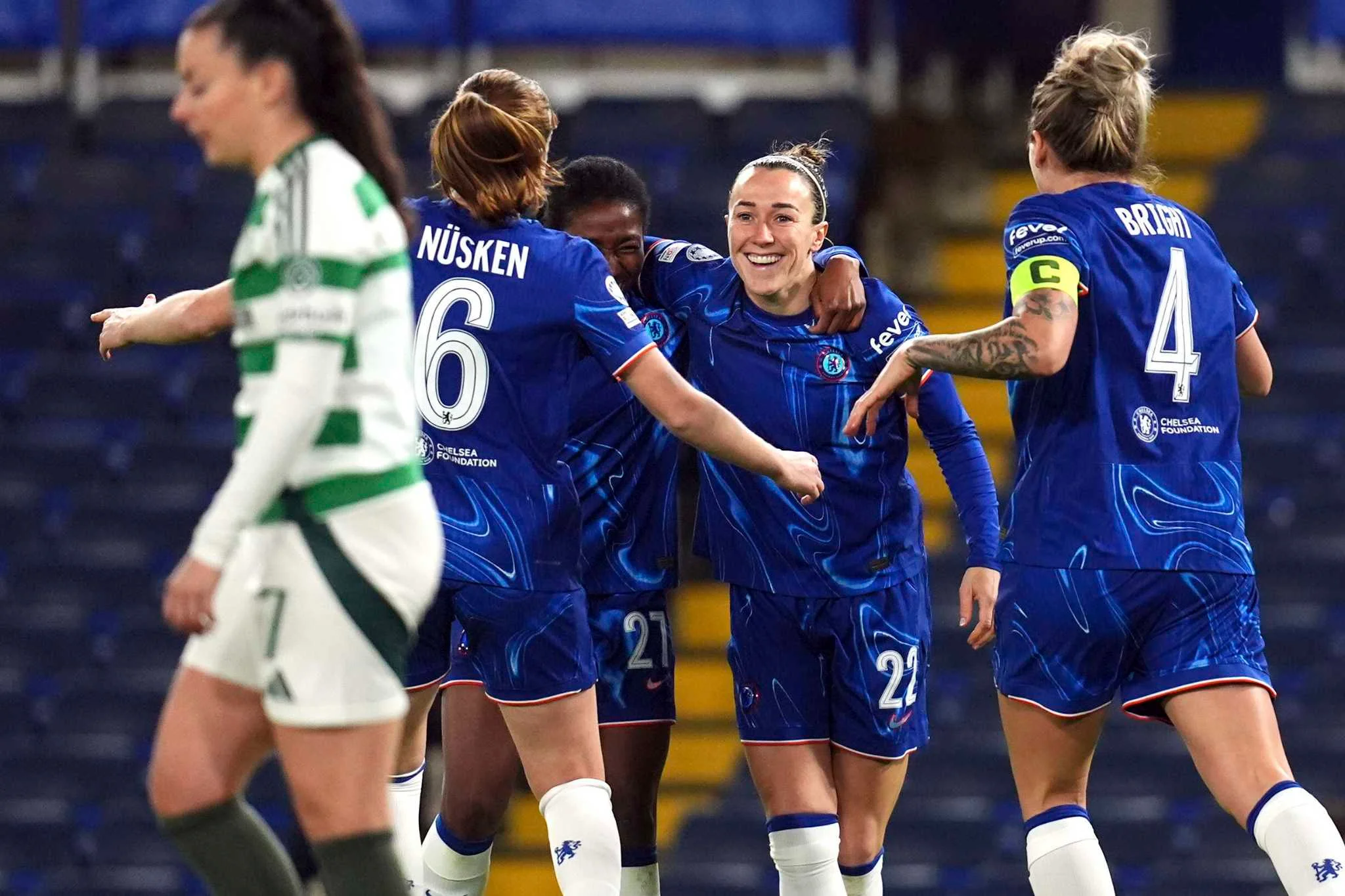 Bronze on target as Chelsea ease into Women's Champions League quarterfinals, Lyon and Real Madrid also advance