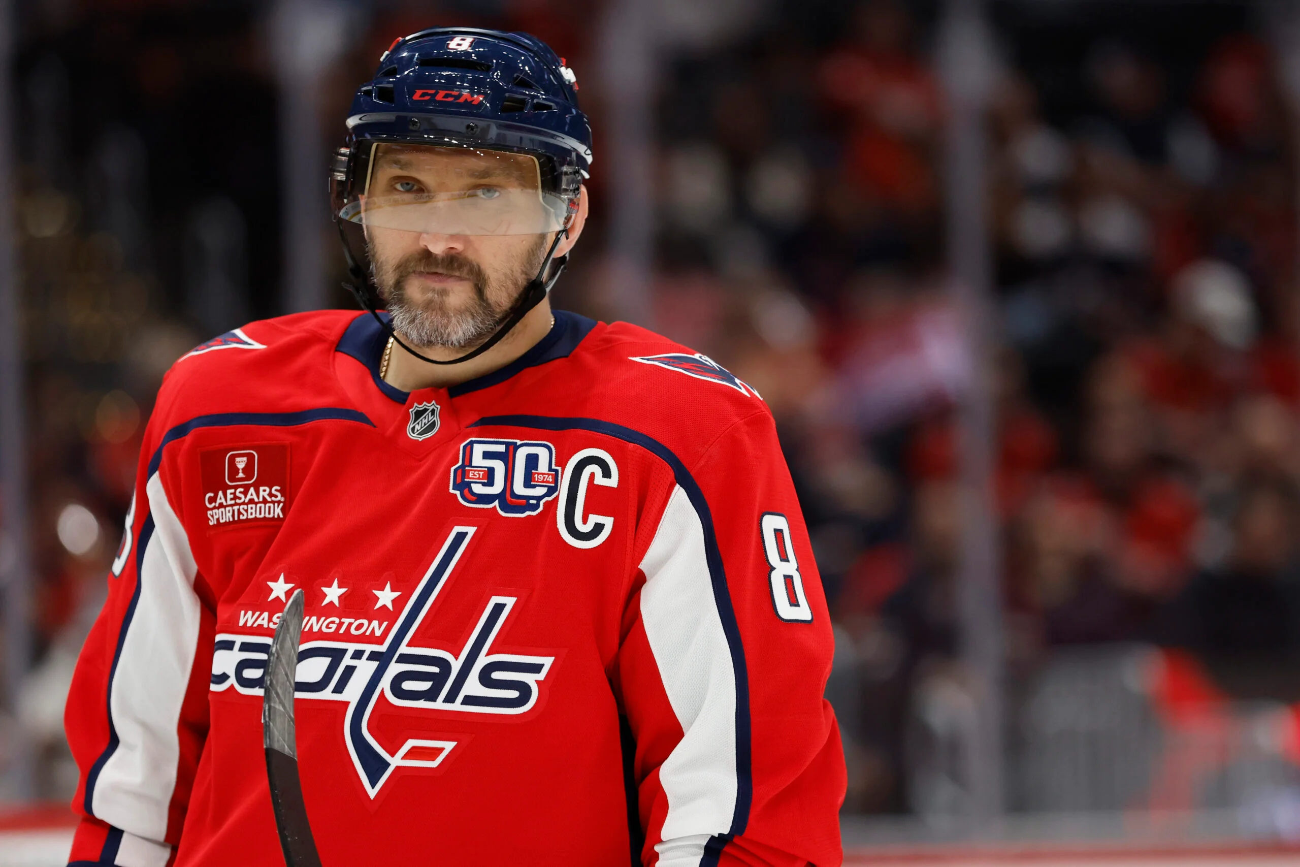 Alexander Ovechkin returns to the ice just two weeks after suffering a broken leg