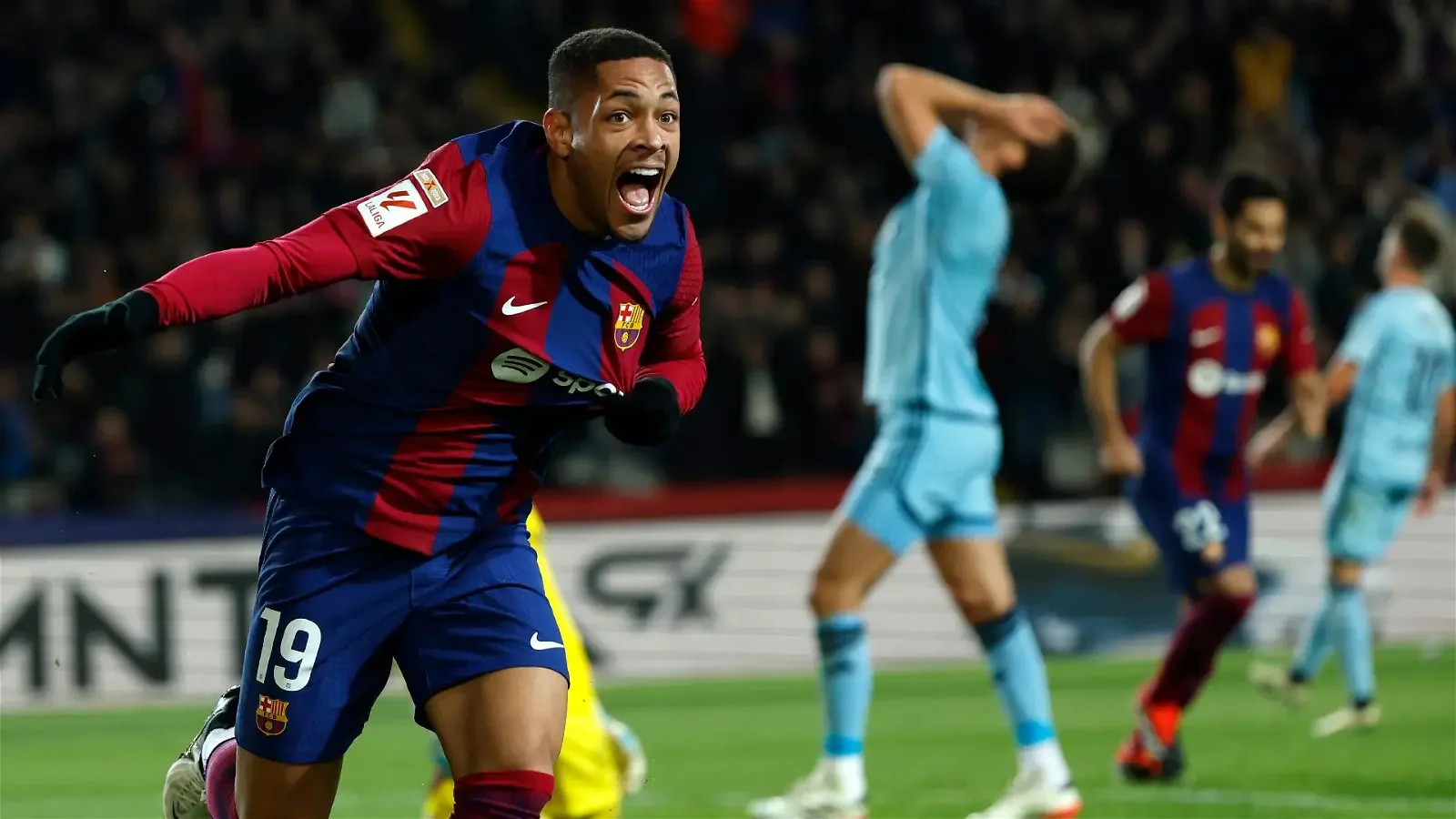Barcelona 1-0 Osasuna: Roque on target as Los Blaugranas edge past 10-man visitors to move up to third