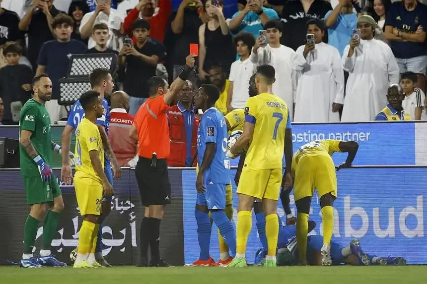 Al-Hilal defeat Al-Nassr to advance to Saudi Super Cup final as Ronaldo sees red
