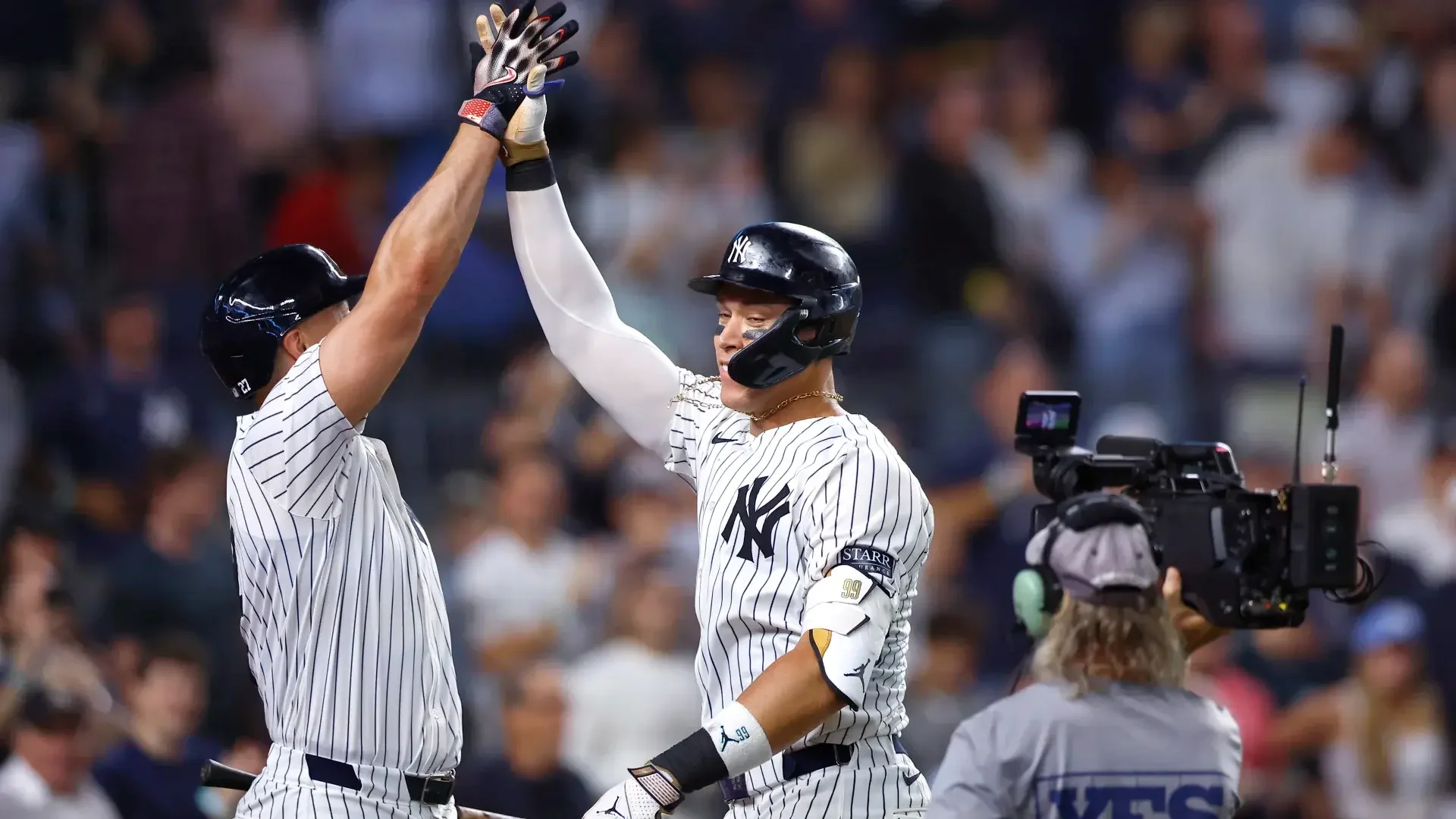 Yankees win AL East title with 10-1 victory over Orioles behind Judge, Stanton and Cole