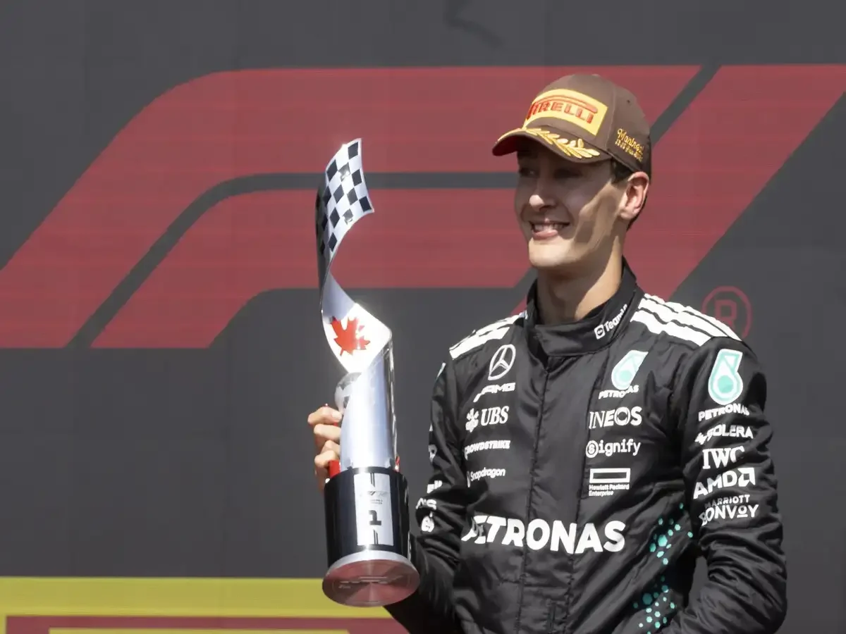 George Russell wins Canadian GP after dramatic McLaren collision in final laps
