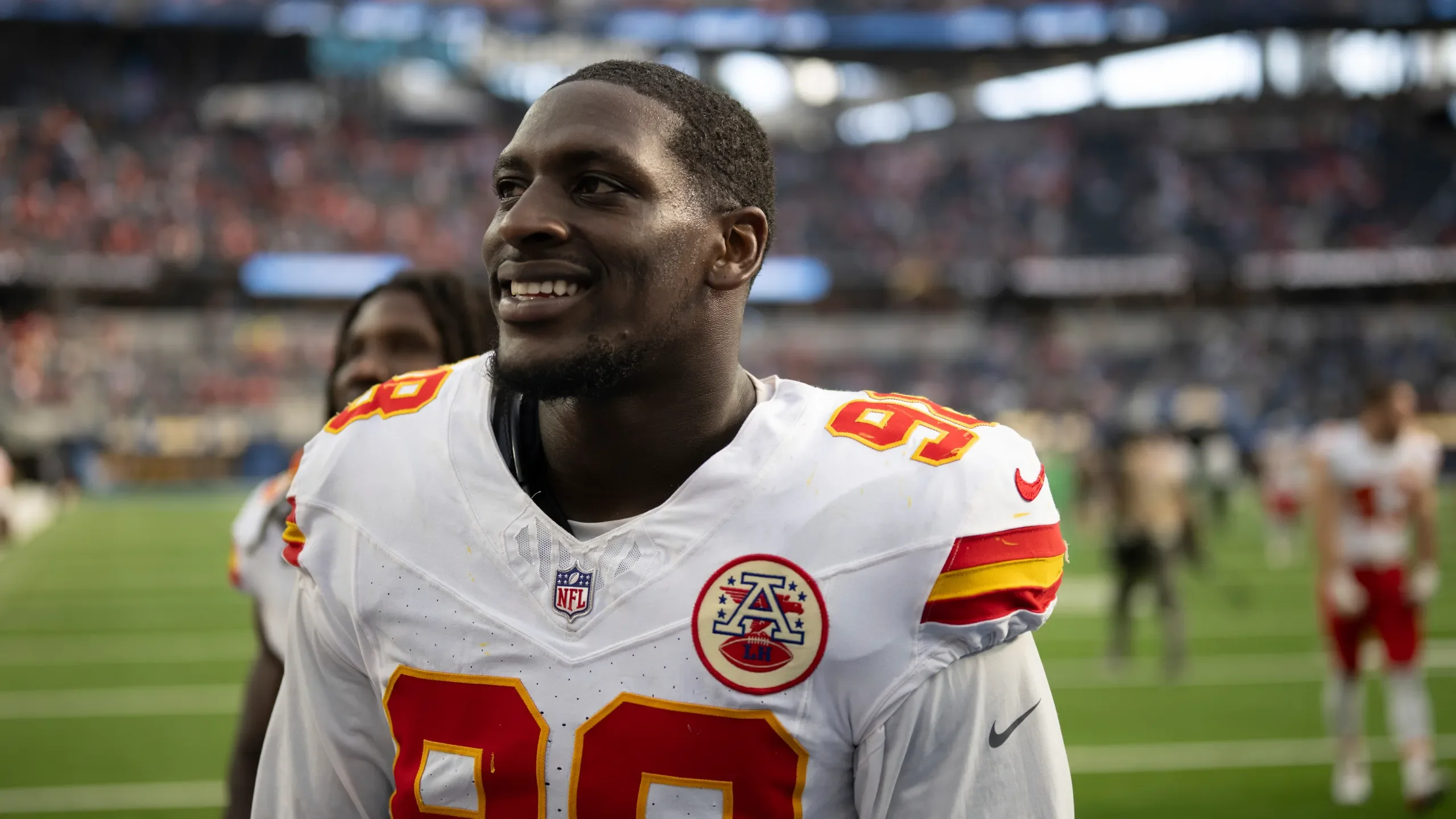 Chiefs' Wharton describes catching falling child as a natural reaction