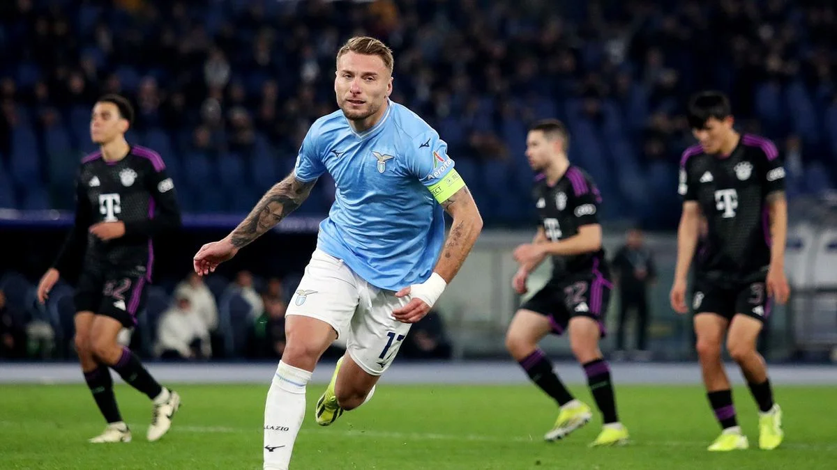 Ciro Immobile's penalty sees Lazio edge 10-man Bayern Munich