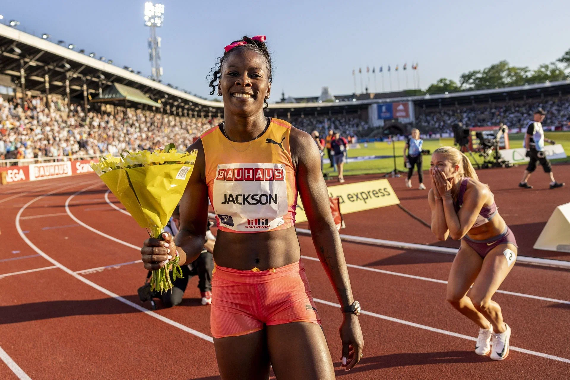 Shericka Jackson completes sprint double at Jamaican Olympic trials