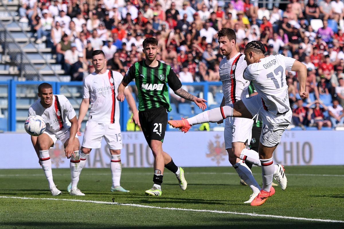 Sassuolo 3-3 AC Milan: Late Okafor strike earns draw for Rossoneri in six-goal thriller