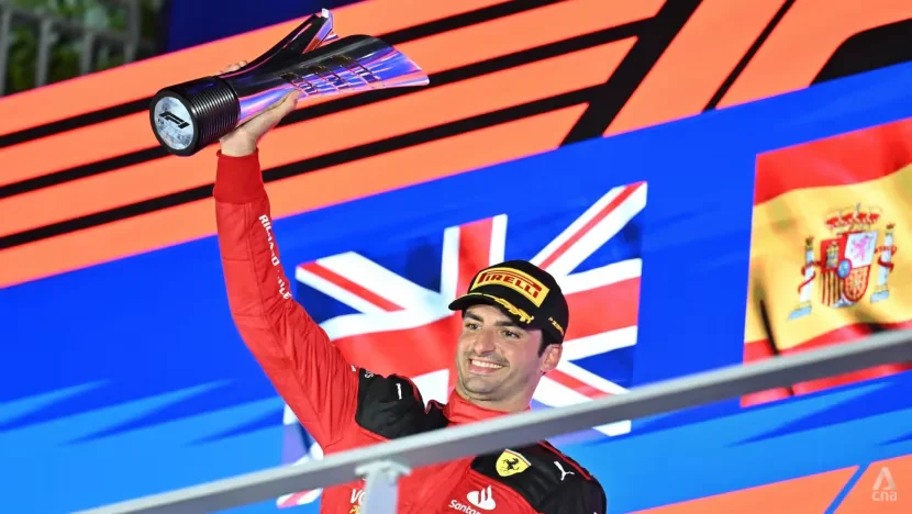 Sainz holds off Norris and a fast-charging Mercedes pair to win the Singapore Grand Prix