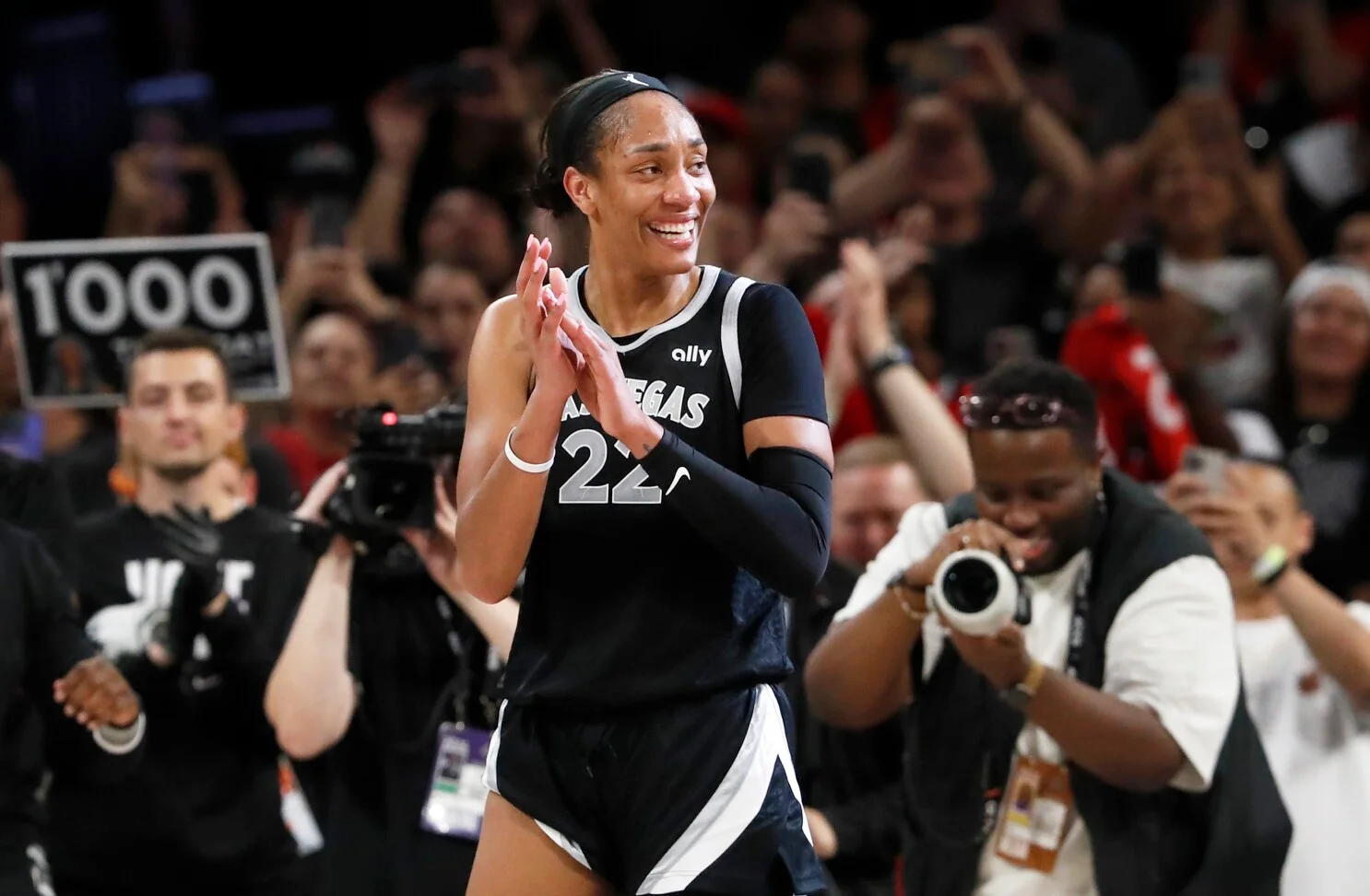 Aces wear jerseys to support A’ja Wilson who finished 2nd for Defensive Player of the Year