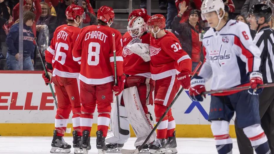NHL roundup: Red Wings defeat Capitals, Penguins edge Islanders in Sunday action