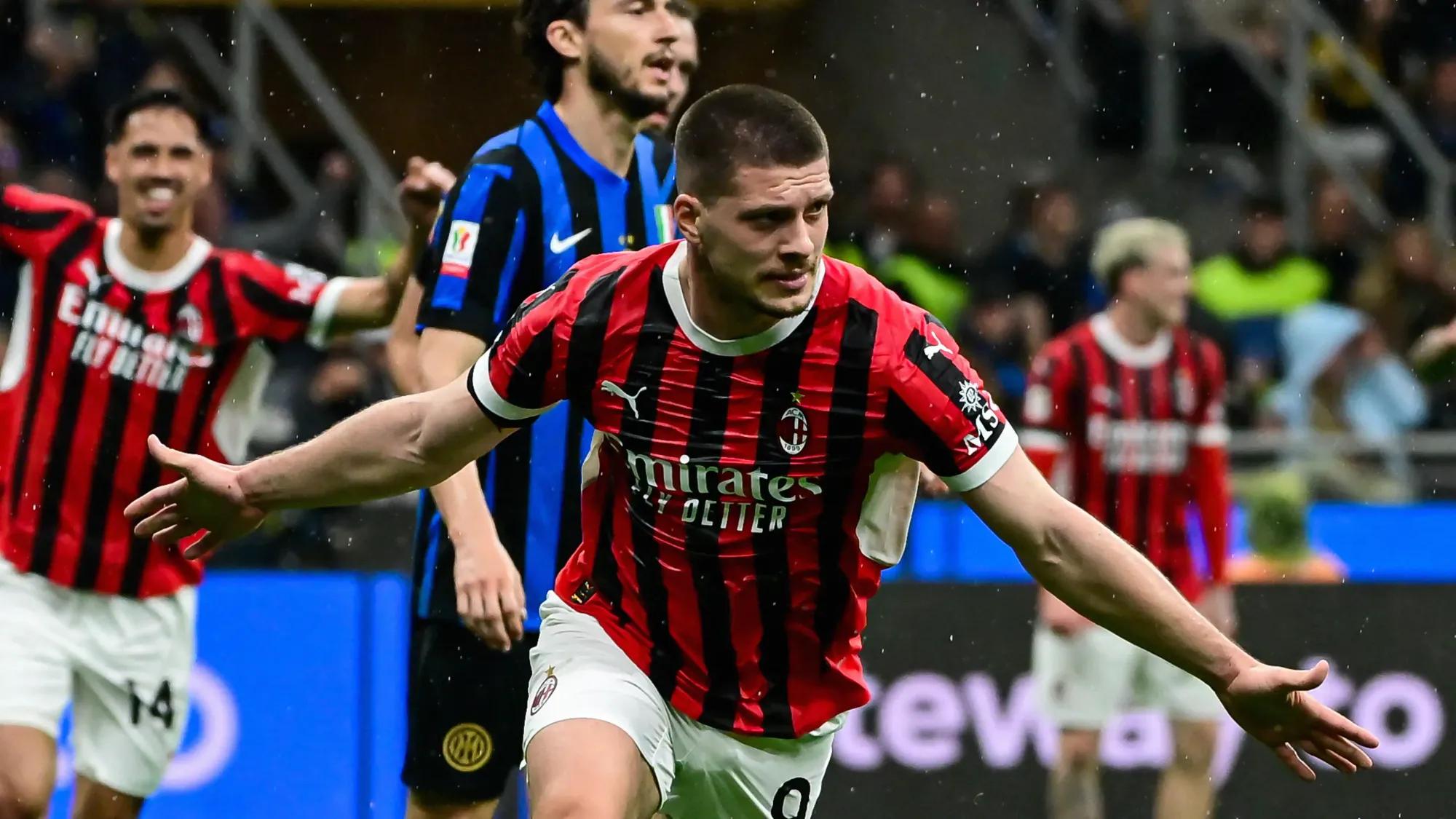 Luka Jovic scores twice as AC Milan shock Inter to reach Coppa Italia final