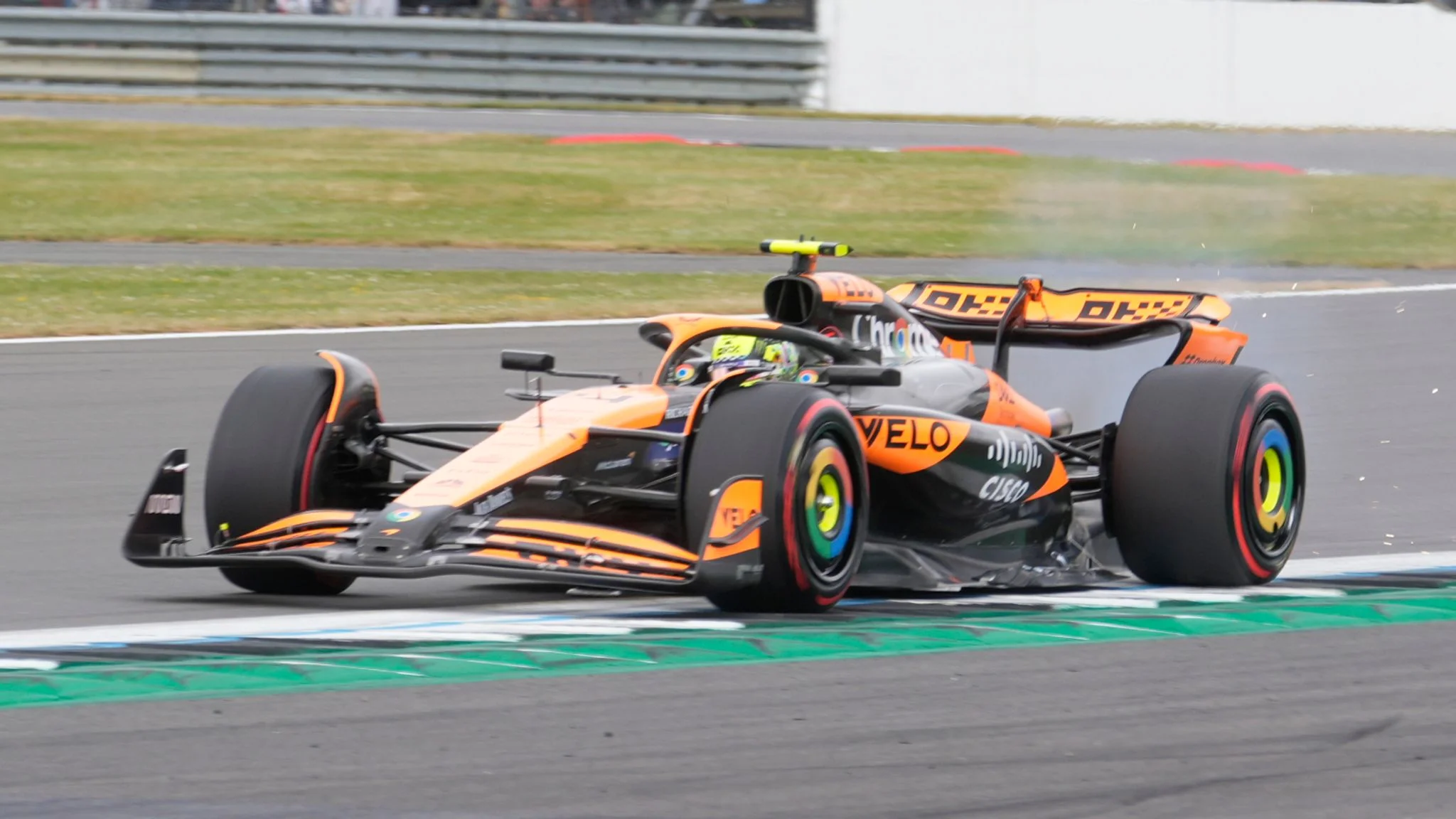 Lando Norris makes a quick start to British Grand Prix first practice